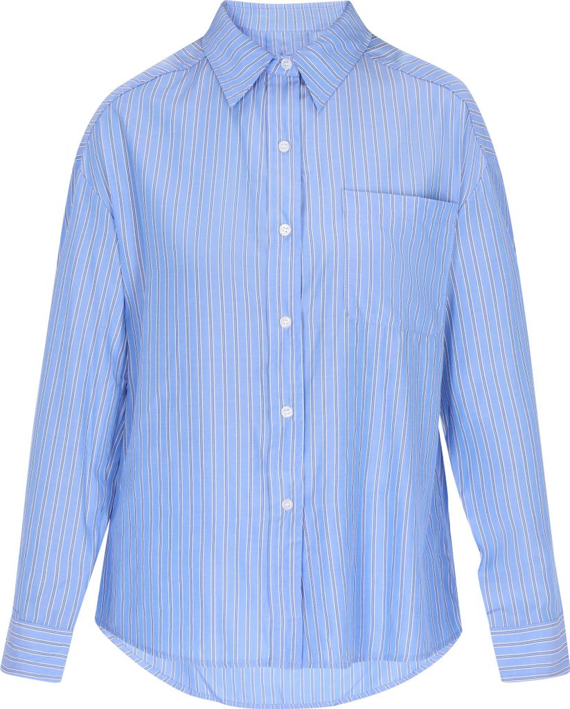 SANIKA damen hemd - blau streifen, M