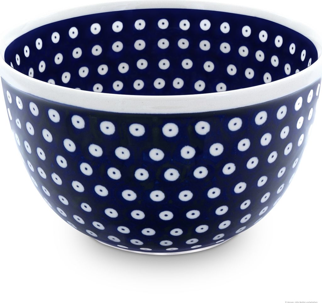 Original Bunzlauer Keramik 2,25 Liter Schüssel Schale Ø20,5 cm besonders hoher Rand Rührschüssel Salatschüssel Beilagenschüssel Obstschale [F...