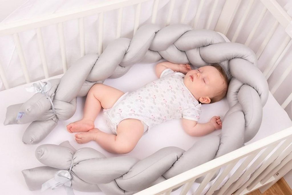 Kinderbettschutzgitter WARKOCZ Satin 200cm Grau
