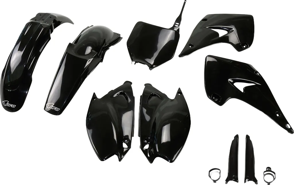 Remplacer vos Plastiques Cassés : Kit UFO Noir pour Kawasaki KX 2003