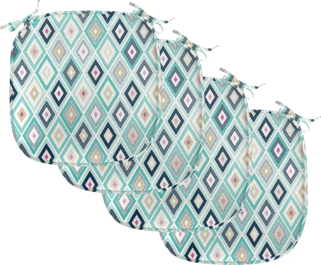 Protégez vos Sièges : 4 Coussins de Chaise Turquoise Imperméables 40x40cm