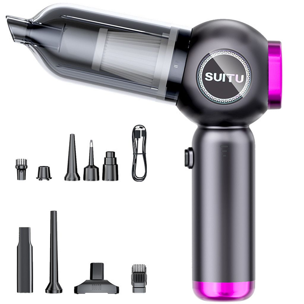 Kabelloser Laubbläser und Staubsauger,100 W Akku Handstaubsauger mit 16000 PA,2000 mAh,680 l/min,≤70dB,USB Ladung für Tierhaare, Auto, Haus