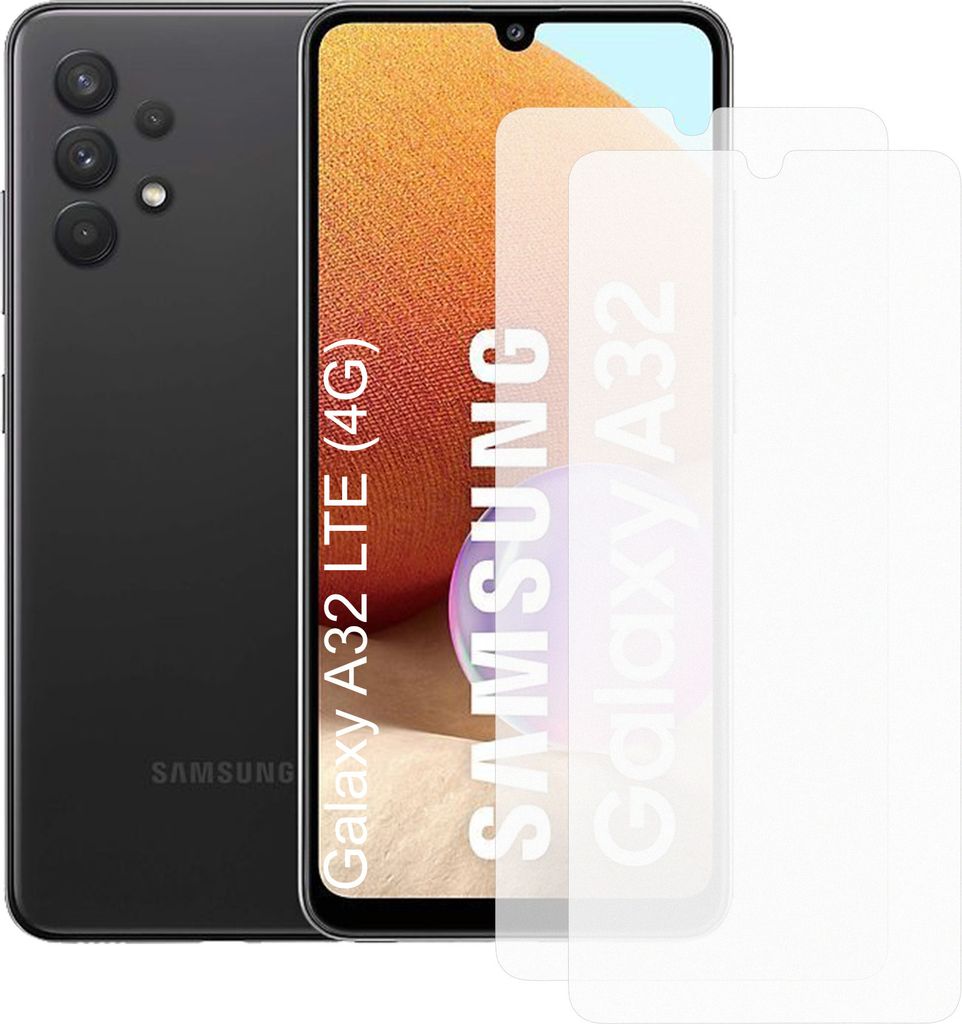 Zwei Stück (2x) Display-Schutzfolie Displayschutz-Glas 9H Glas für Samsung Galaxy A32 4G