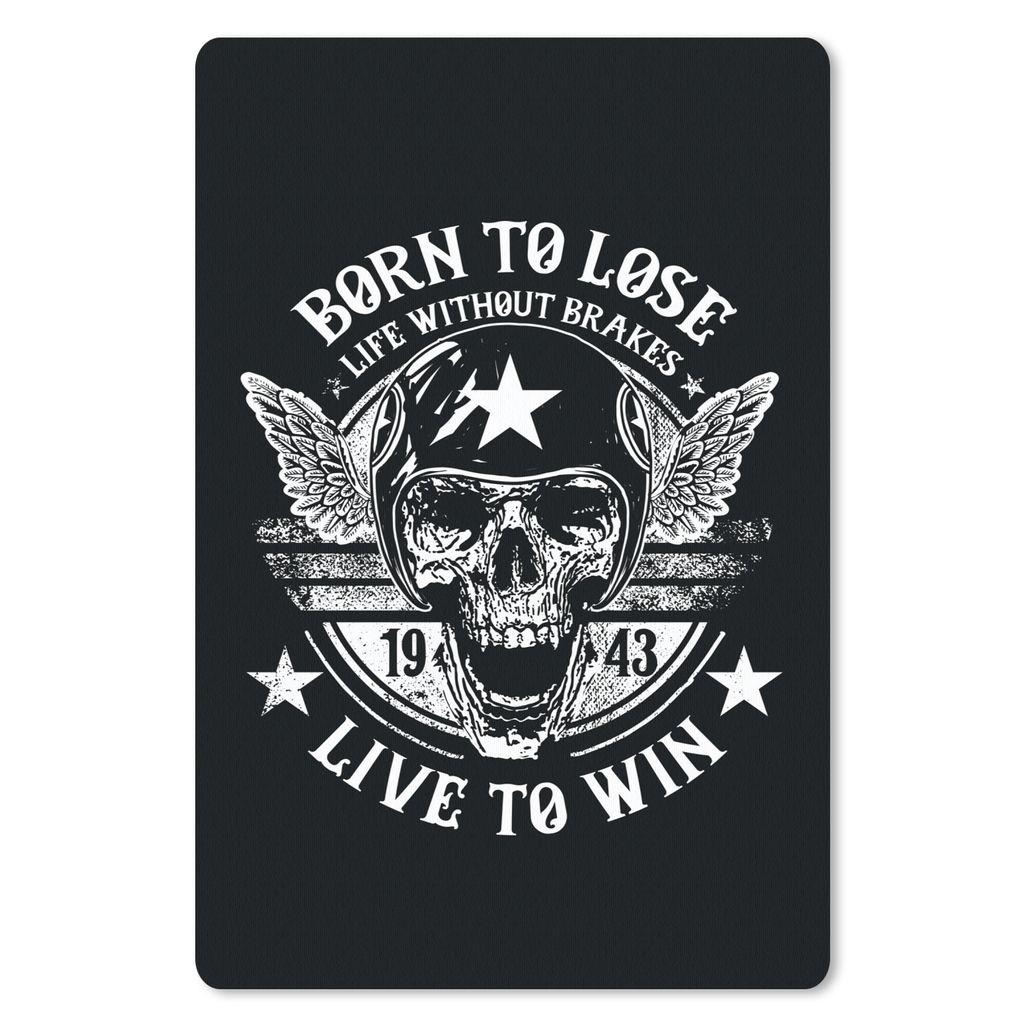 MuchoWow Mauspad Mousepad Mancave - Schädel - Rennhelm - Retro 18x27 cm - Mousepads - Maus Mat - Pad - Mausunterlage