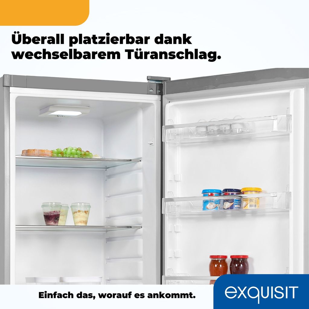 Exquisit Vollraumkühlschrank KS350-V-H-040E inoxlook | Produktbild 9