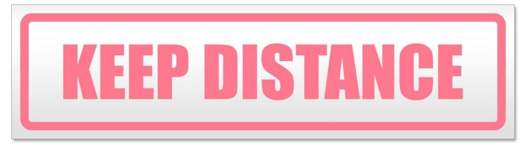 Keep Distance - Hinweis Aufkleber Sticker für Auto, Kfz, Fahrrad, PKW, LKWHellrosa - 20 x 5,3 cmKeep Distance - Hinweis Aufkleber Sticker für Aut...