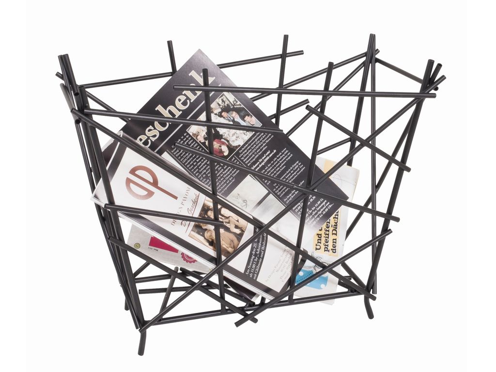 Haku Zeitungsständer, anthrazit - Maße: 47 cm x 20 cm x 39 cm; 26885