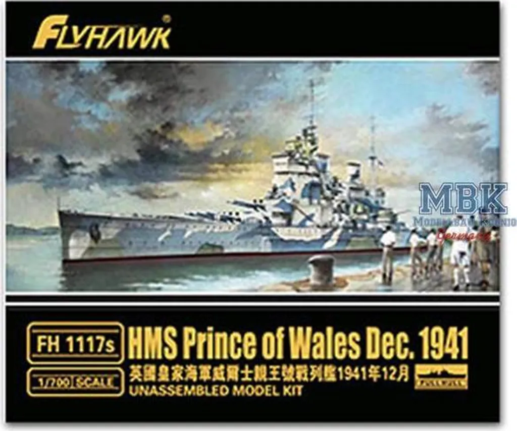 Flyhawk FH1117s HMS Prince of Wales 1941 Édition Luxe Maquette 1/700