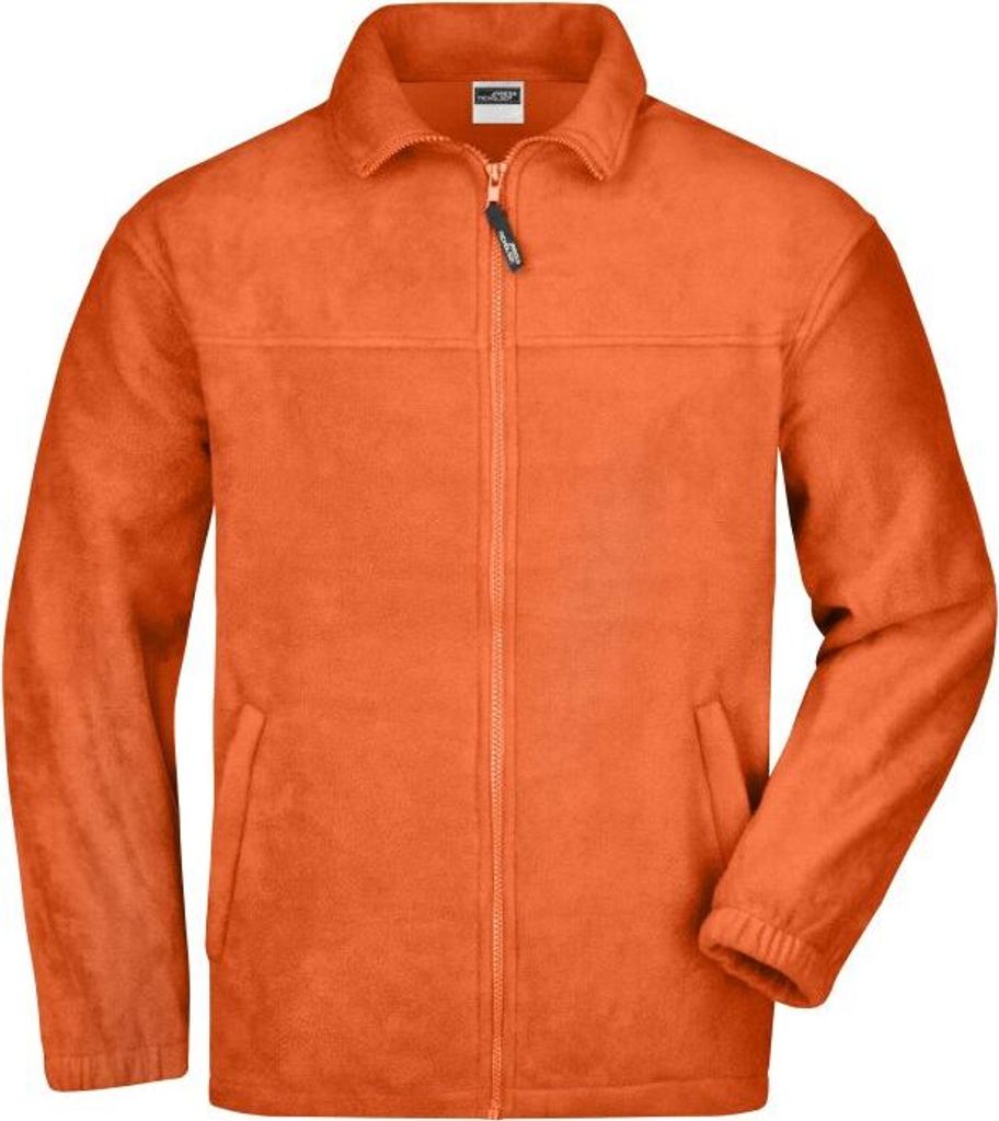 Full-Zip Fleece Jacke in schwerer Fleece-Qualität orange, Gr. S
