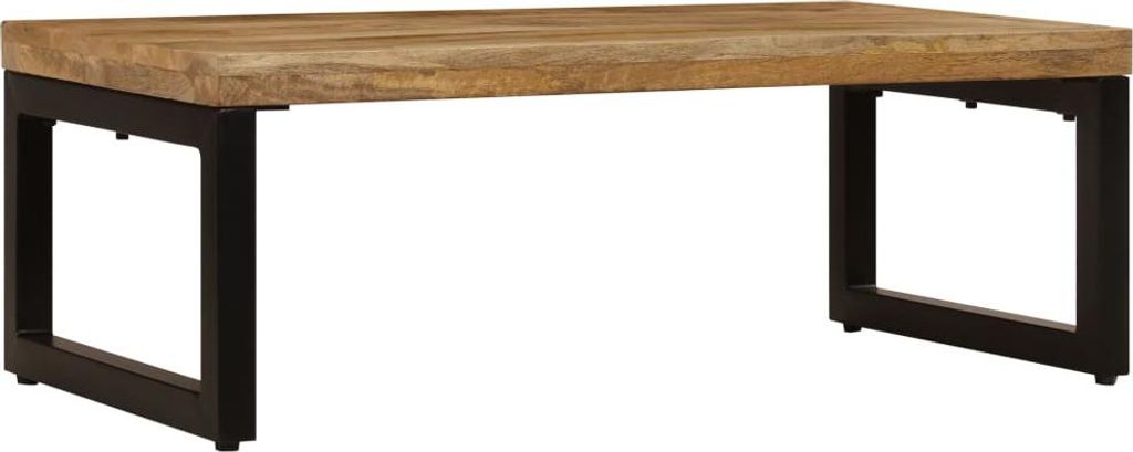 vidaXL Couchtisch 100x50x35 cm Massivholz Mango und Stahl