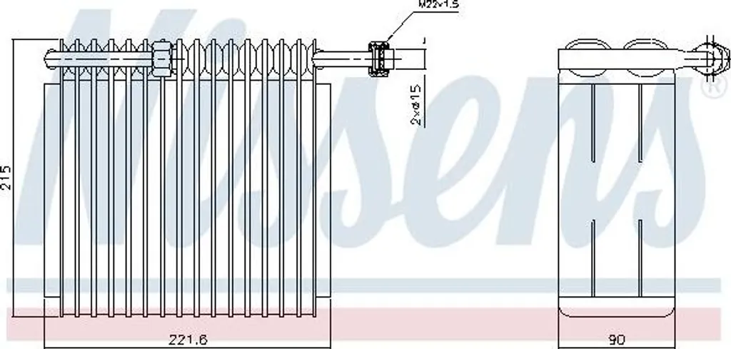 Nissens 92199 Évaporateur de Climatisation OE 7078697 Fiat Palio Strada
