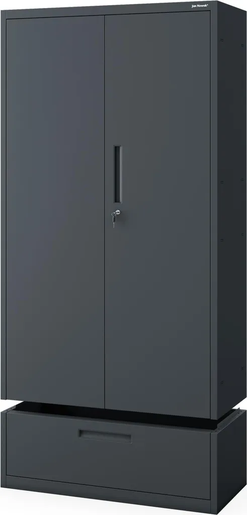 Armoire métallique de rangement MEGAN JAN NOWAK 185x90x40 cm grise