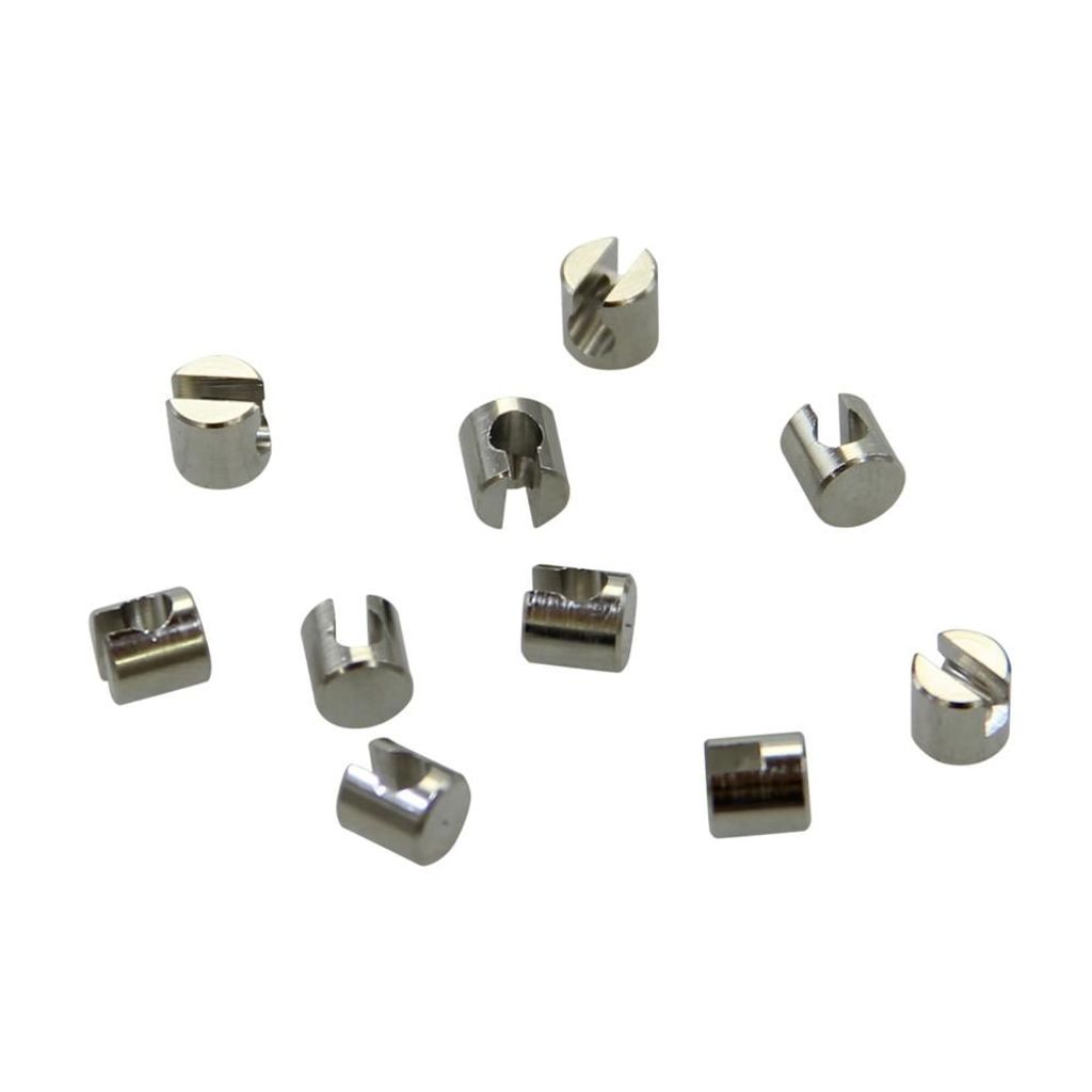 10x Bowdenzug Lochnippel Hohlnippel 6x6 mm