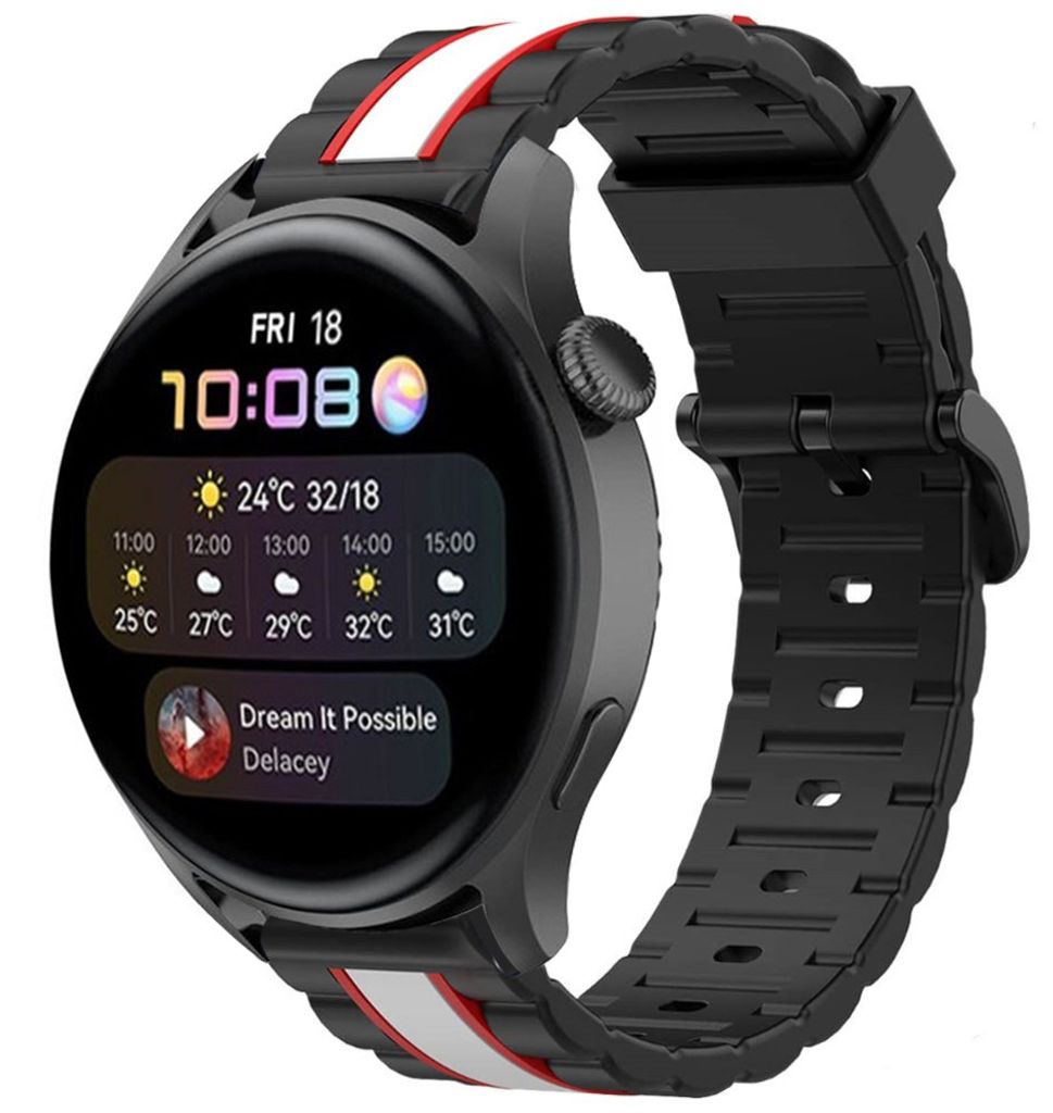 Strap-it Huawei Watch 3 (Pro) Special Edition Band (Schwarz/Weiß)