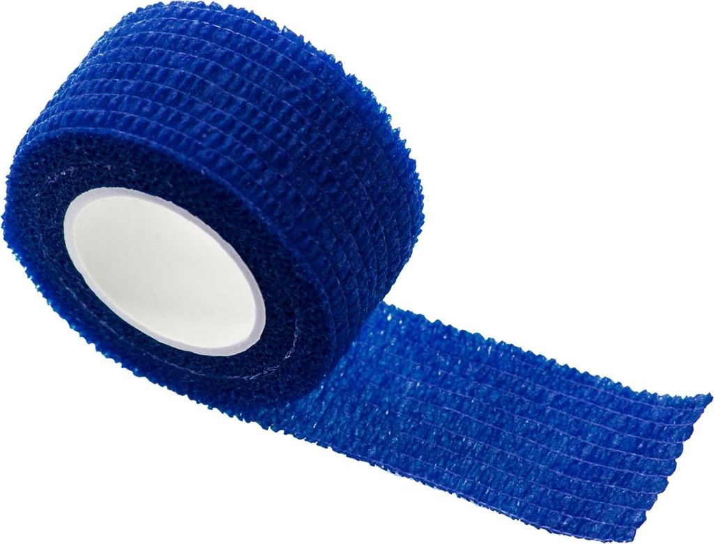 Selbsthaftende Bandage 2,5 cm x 4,5 m, blau MHD 01/2026