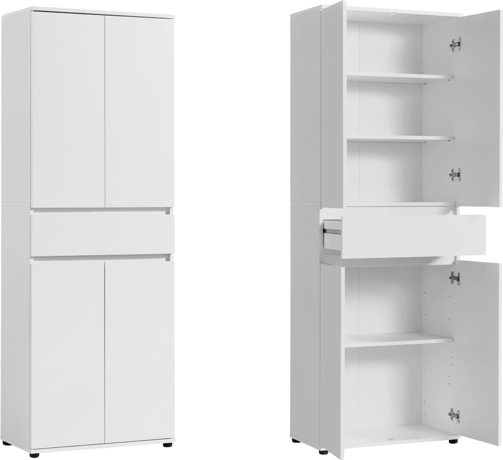 Schrank 60 cm breit mit 4 Türen & Schublade