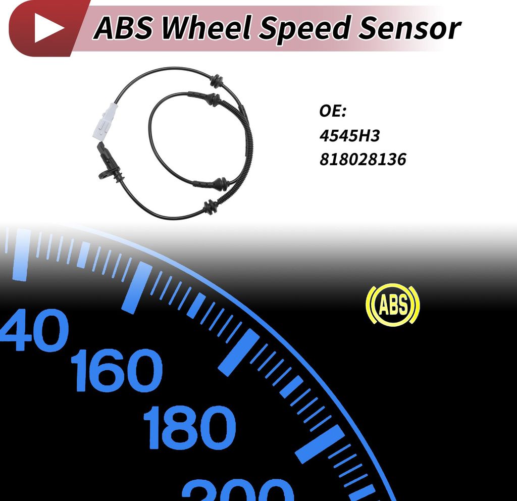ABS Raddrehzahlsensor Vorne Links Rechts ABS Sensor Antiblockiersystem Sensor Nr. 4545H3/818028136 für PEUGEOT 607 2000-2011