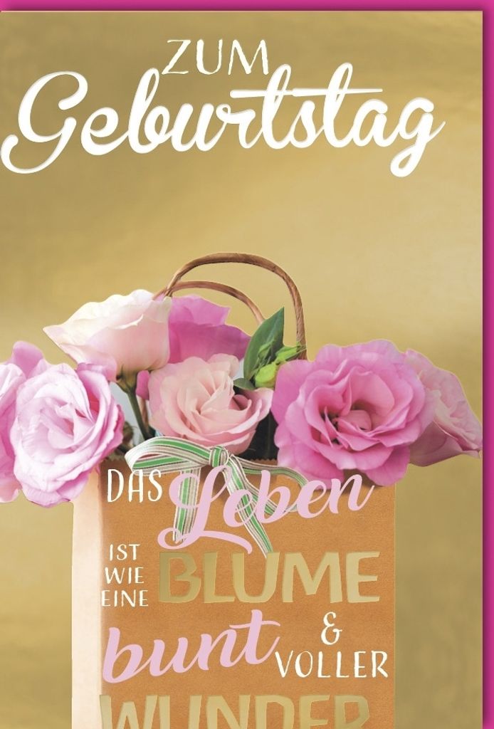 Geburtstag - Glückwunschkarte im Format 11,5 x 17 cm mit Umschlag