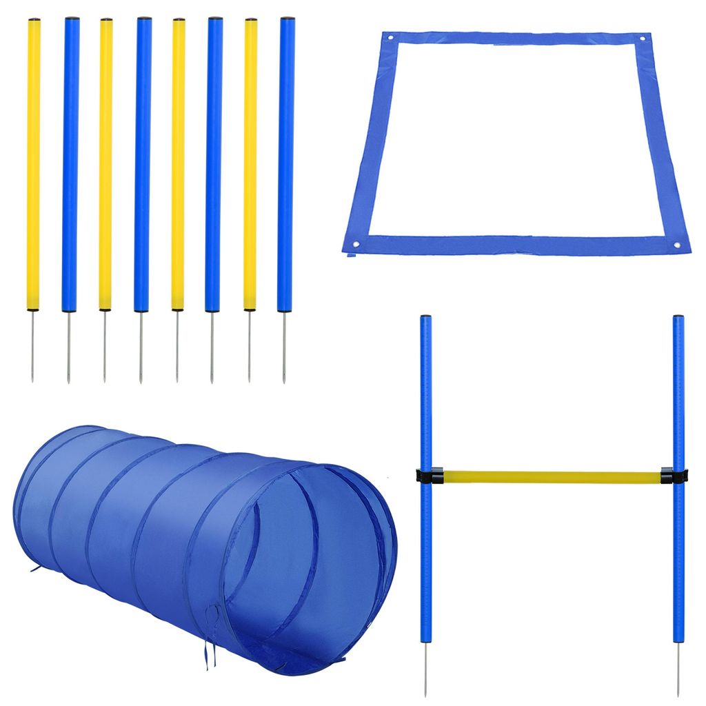 Pawhut Agility set voor honden, slalomtraining, Productafbeelding 