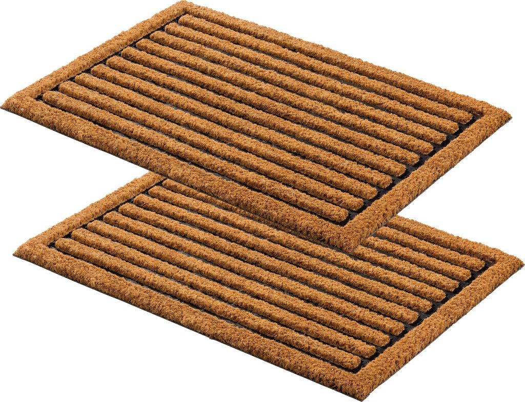 Astra Fußmatte Indoor und Outdoor COCO HOME 2ER SET Beige 40 x 60 cm