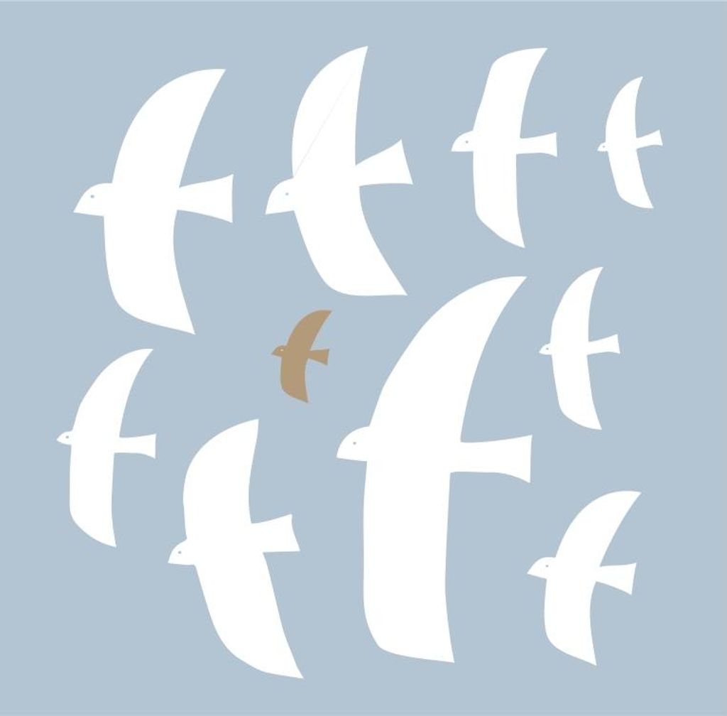 Räder Serviette 33x33cmn Vögel