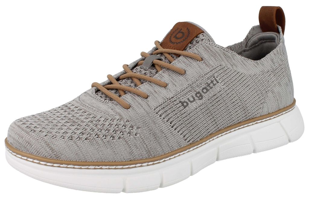BUGATTI Herren Sneaker beige Strick Textil - Größe: 41 Produktbild 