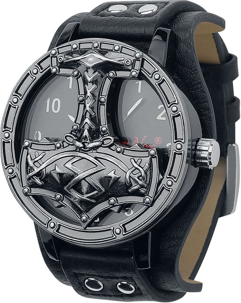 etNox Time Armbanduhren Herren Thors Hammer schwarz Standard