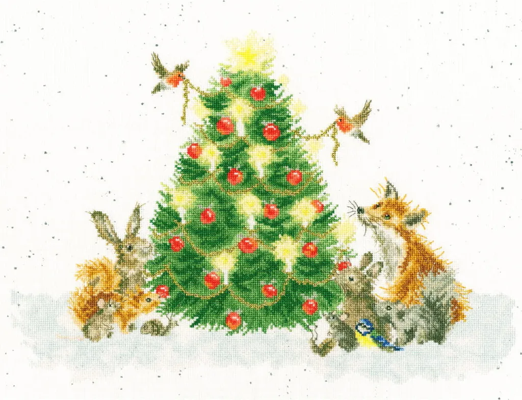 Kit point de croix Bothy Threads Oh Tannenbaum XHD107 de 38x29cm