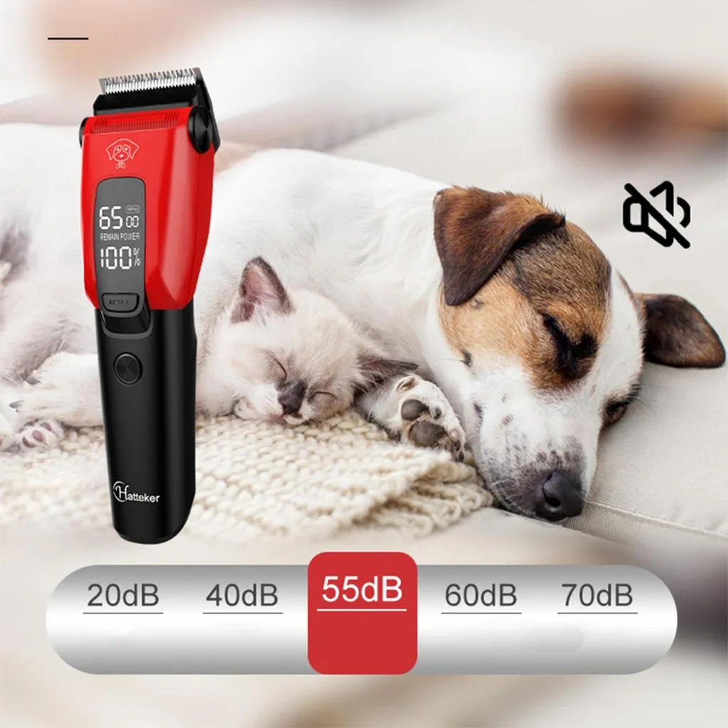 Tondeuse Animaux LED Silencieuse 3 Vitesses Haute Performance INF