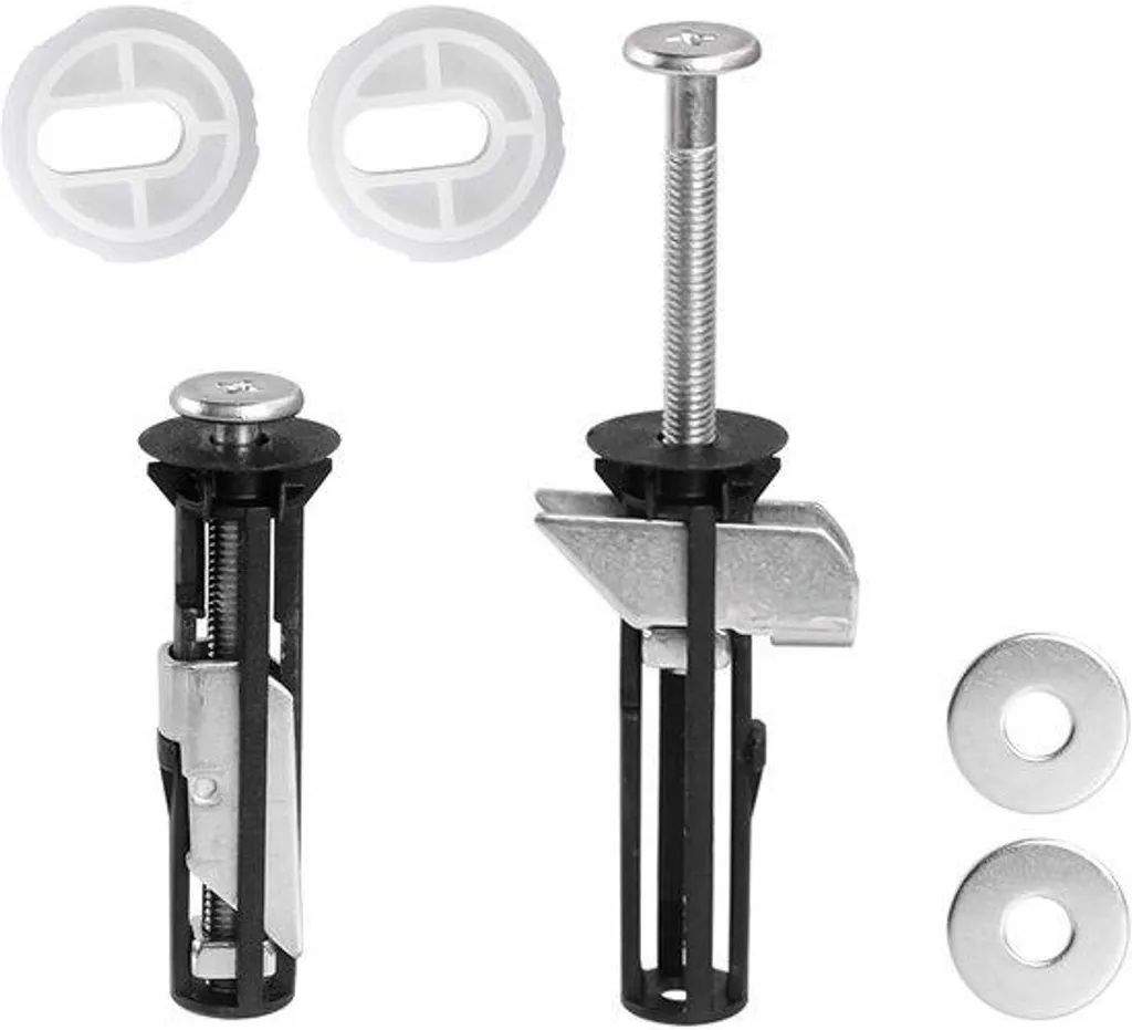 Kit de vis pour siège de WC en acier inoxydable avec charnières et fixations