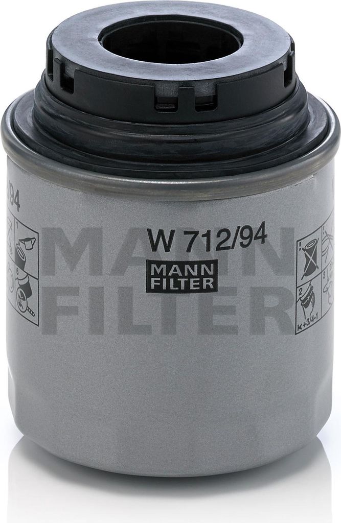 MANN Ölfilter Patrone für Audi A1 A3 Seat Alhambra Skoda Produktbild 
