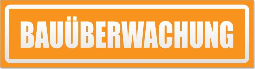 Bauüberwachung invertiert Magnetschild Schild magnetisch