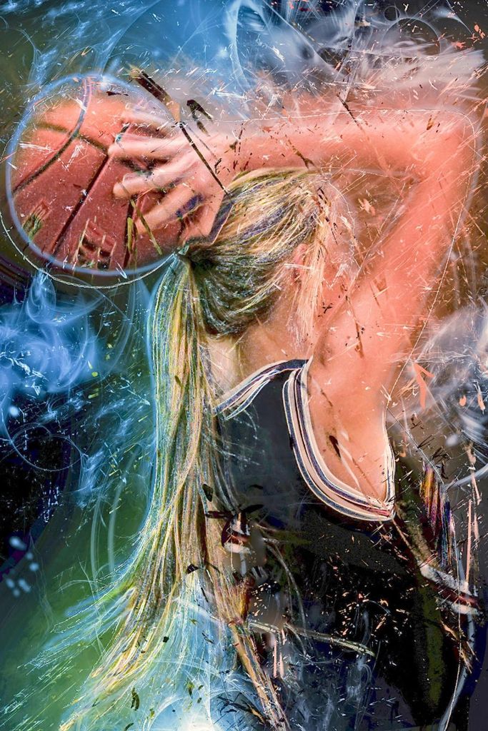 Premium Textil-Leinwand 120x80cm hoch Basketball | Wandbild, HD-Bild auf Keilrahmen, Fertigbild auf hochwertigem Vlies, Leinwanddruck von Peter Roder