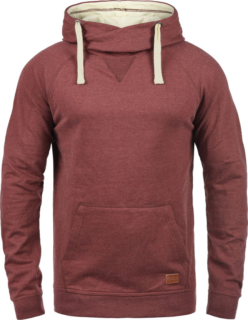 Blend BHSales Herren Kapuzenpullover Hoodie Pullover mit Kapuze Kordelzug Kängurutasche Rippbündchen Label-Details Baumwollmischung Regular fit