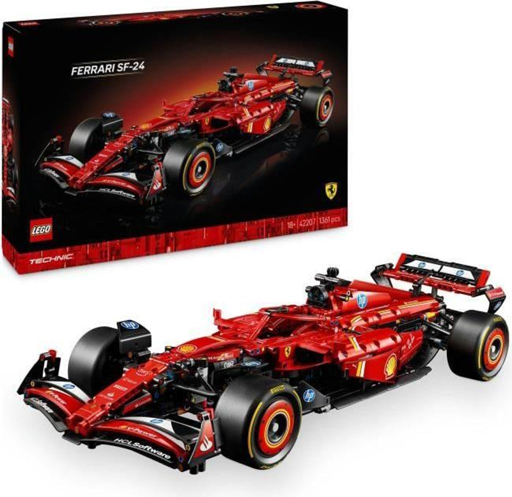 LEGO Technic Ferrari SF-24 F1, Auto Sammlerstück für Erwachsene, V6 Motor, Bauset