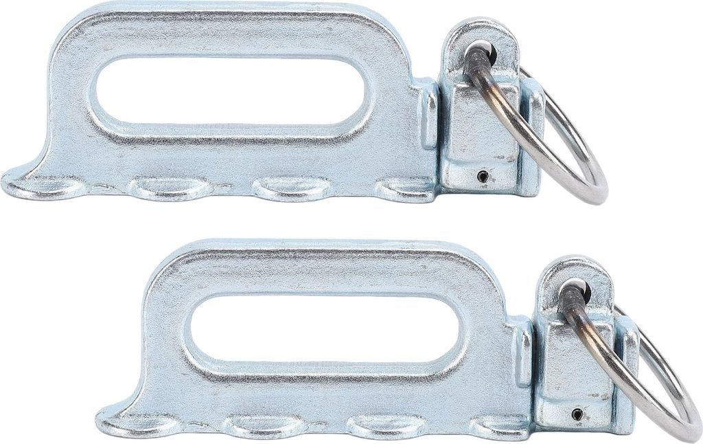 2 Stück L-Schienen-Doppelbolzen-Zurrgurt mit O-Ringen Kohlenstoffstahl für LKW-Ladefläche, Ladungssicherung, Pickup, Wohnmobil, ATV