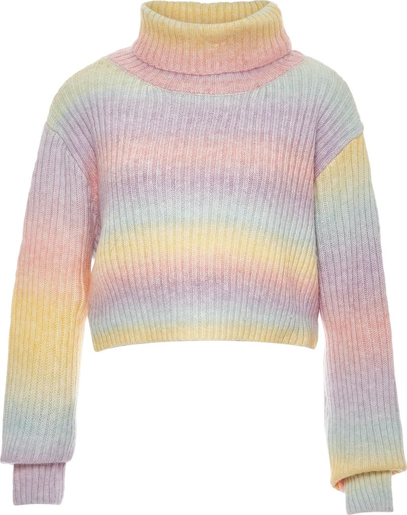 SIDONA damen rollkragenpullover - regenbogen, XL/XXL