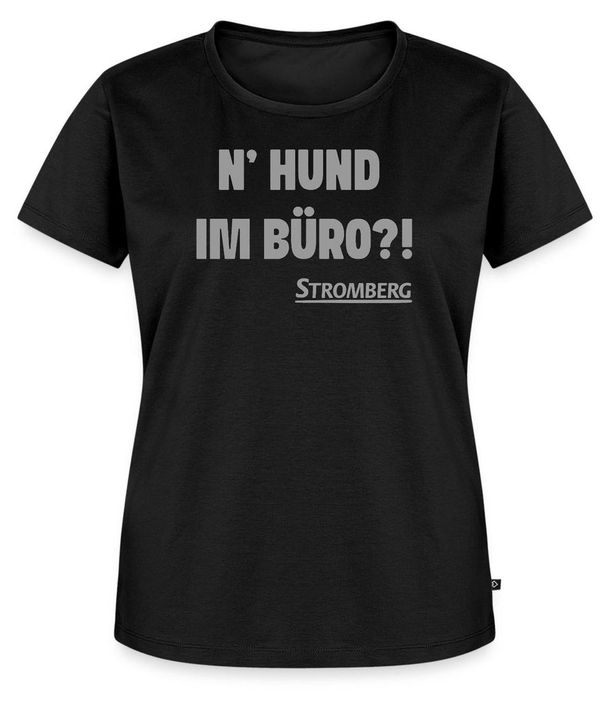Spreadshirt Stromberg Mit Spruch N' Hund Im Büro?! Frauen Premium T-Shirt, 5XL, Schwarz