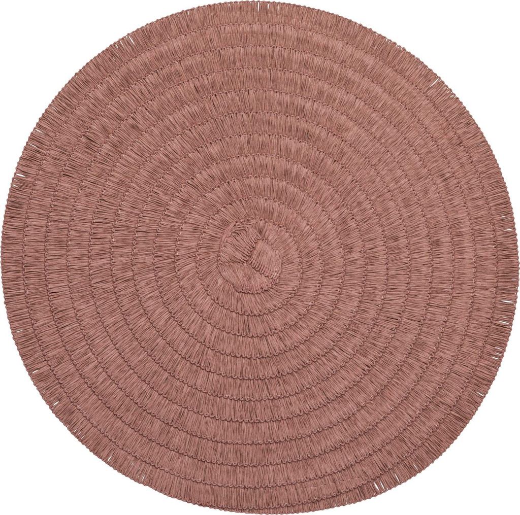 Pichler Tischset uni Tischset rund 12er Set 0 x 38 cm WAVE Kreis rouge