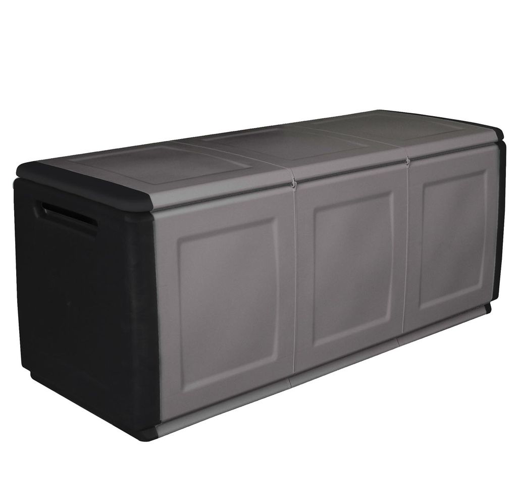 Gartentruhe 420 Kissenbox Auflagenbox Gartenbox Aufbewahrungsbox Kunststoff Grau 