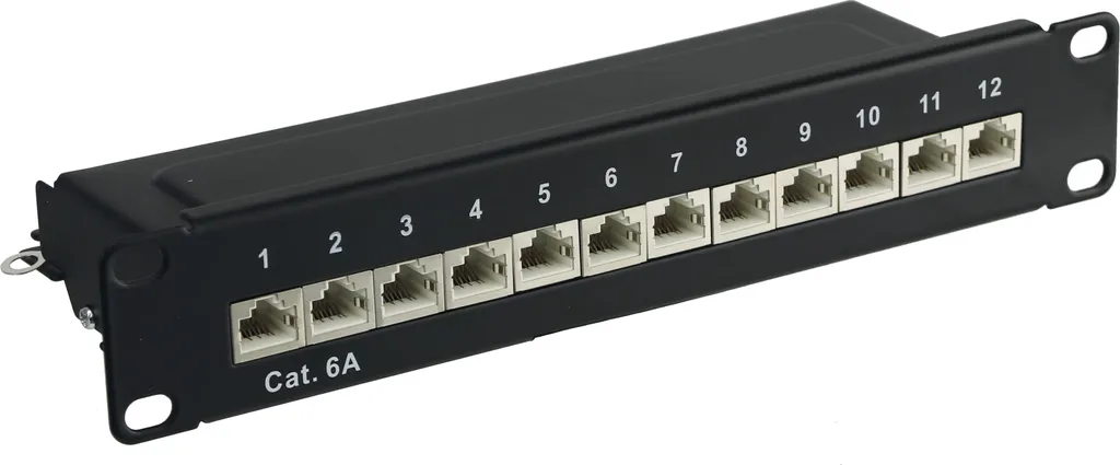 Panneau de brassage 10" 12 ports Cat.6a - Solution câblage propre