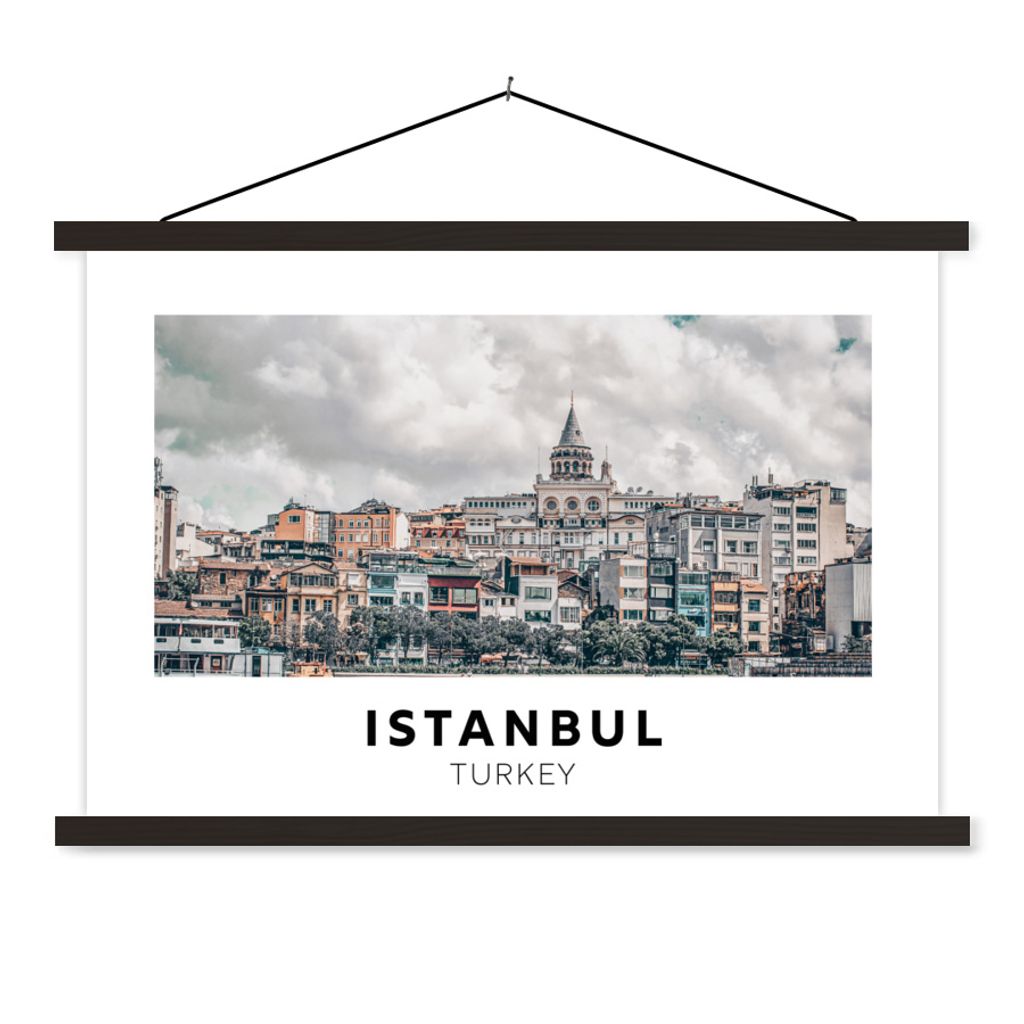 MuchoWow Textilposter Istanbul - Türkei - Architektur 150x100 cm mit schwarzem Rahmen - Schlafzimmer