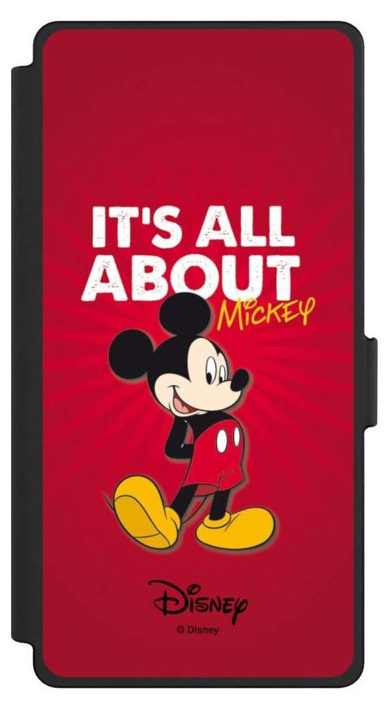 NIVOCASE Klapphülle für Samsung Galaxy S25 Ultra Handyhülle aus Kunst Leder NIVOflip schwarz Disney Maus Offizielles Lizenzprodukt