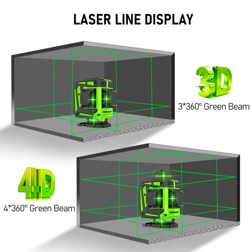 Niveau laser vert IE16CD à 16 lignes avec télécommande de précision - 3
