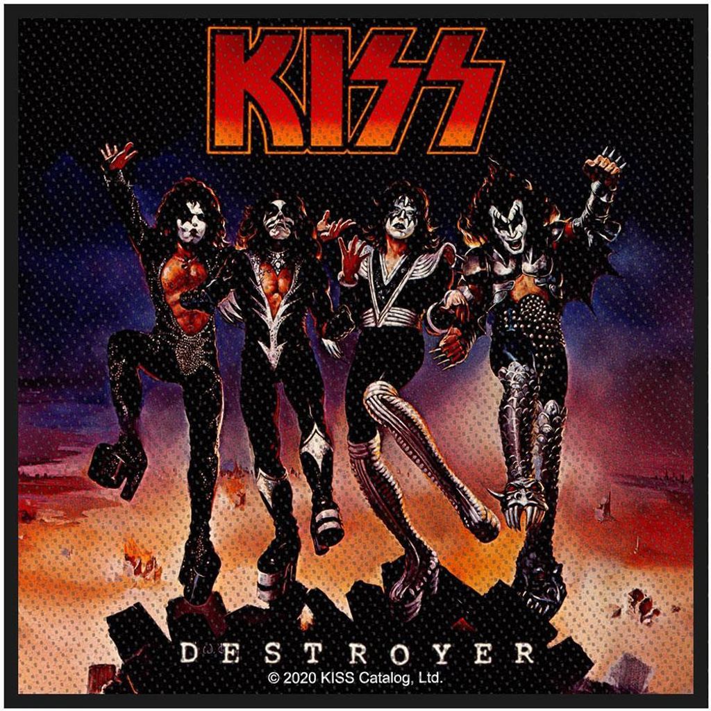 Kiss - Standardgröße - Patch "Destroyer" - Polyester RO4168 (Einheitsgröße) (Schwarz/Rot/Orange)