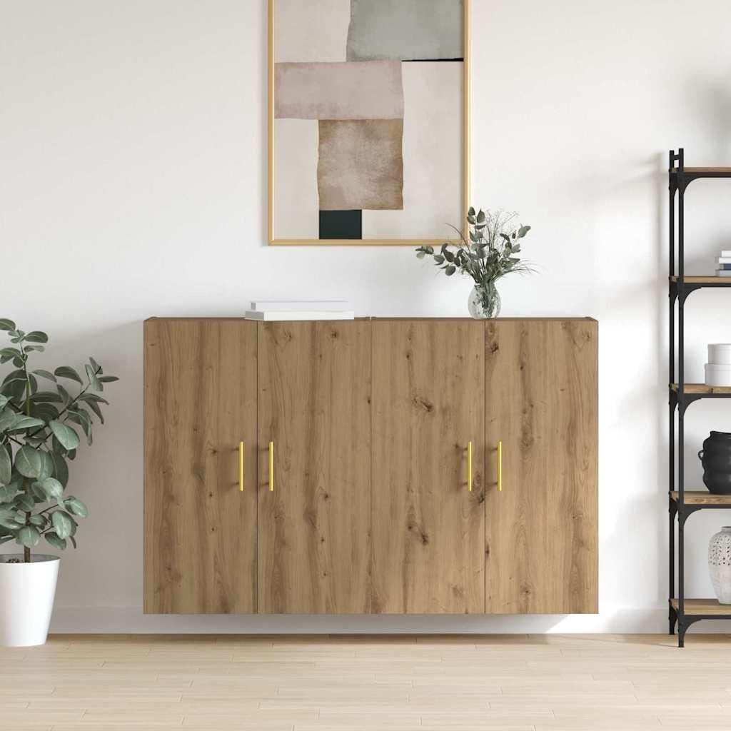 "im Sonderangebot"Wandschrank - elegantes Design - Küchenschrank /Badezimmerschrank - 2er set - Artisan-Eiche 69,5x34x90cm Holzwerkstoff NEU412665...