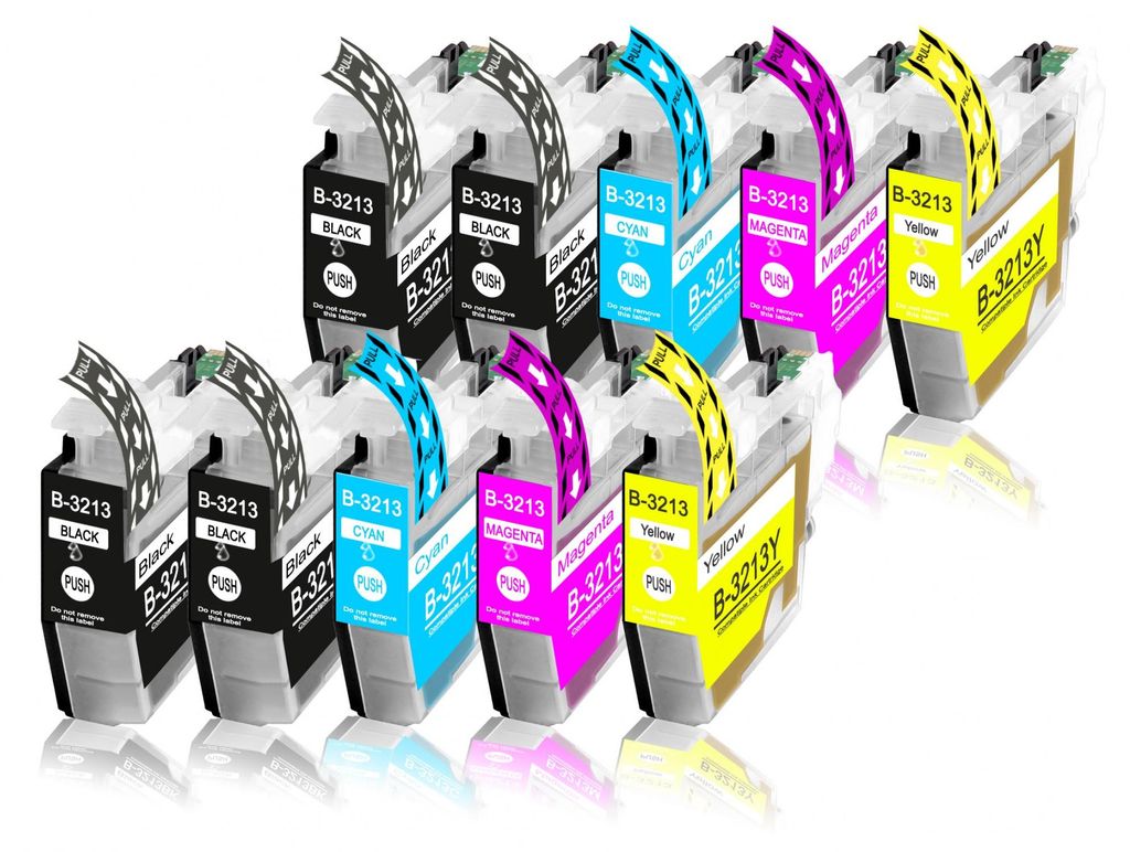 10er Pack Druckerpatronen LC3213 kompatibel mit MFC-J895 J895DW