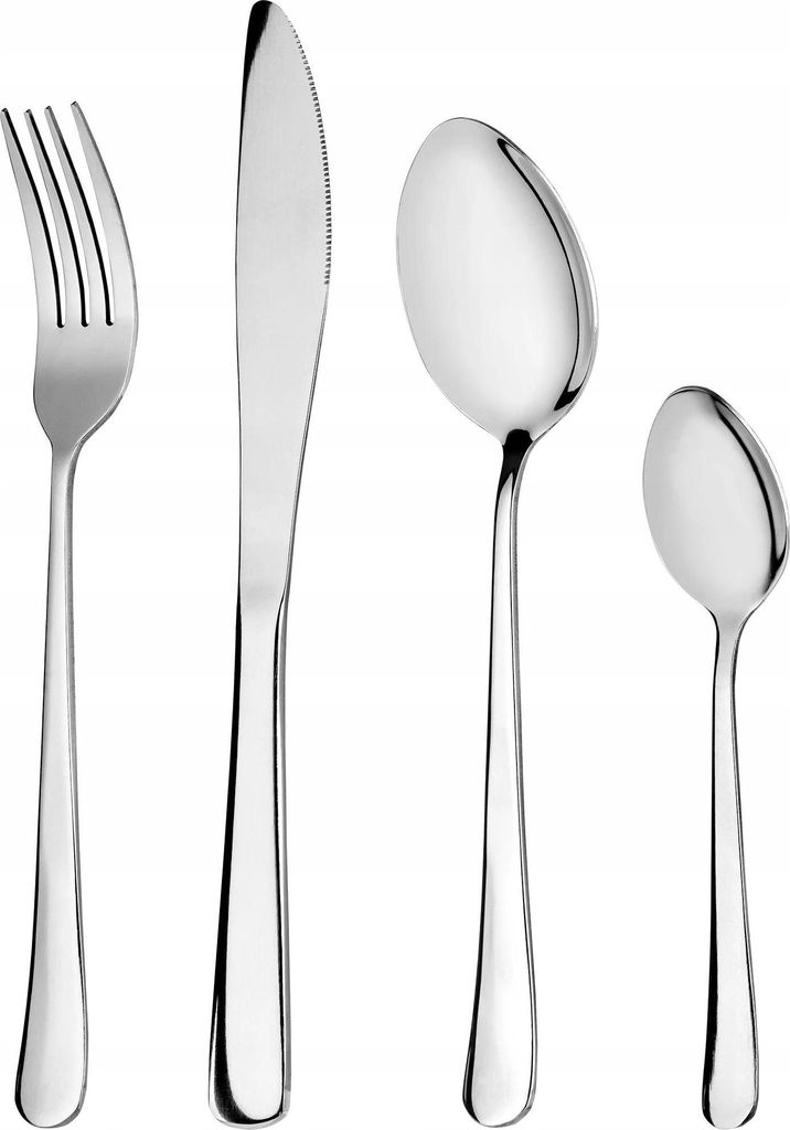 Besteckset - Tafelbesteck - 24-teilig - Für 6 Personen - Silber