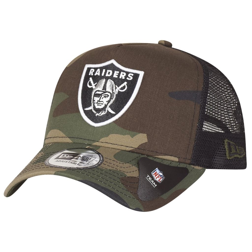 New Era Adjustable Trucker Cap - Oakland Raiders wood camo