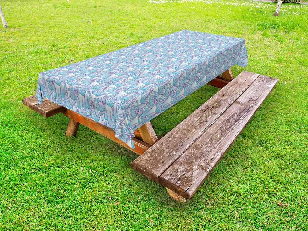 Abakuhaus Tovaglia Esterno 145x305 cm Lavabile Geologia Blu Magenta